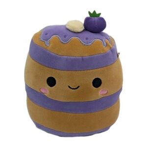 Squishmallows 8" Paden Blueberry Pancake Plush Stack Food Series EUC Kellytoy